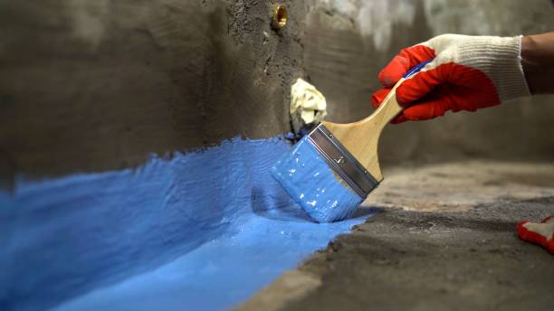 Commercial Exterior Waterproofing project at a Wixom, MI business property by SJ Waterproofing Pros